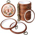 Arco de bordado Burbell 8", moldura redonda de borracha, 15 peças