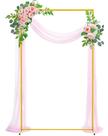 Arco de casamento Wokceer Gold Metal 200x122 cm Moldura resistente
