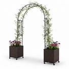 Arco de Jardim com Treliça Giantex 203x41x231 cm com Floreiras