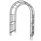 Arco de Jardim VINGLI em Aço com Treliça Preto 206x41x208 cm