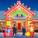 Arco de Natal inflável Thanger de 9 pés com luzes LED