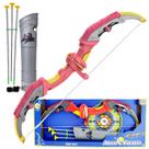 Arco E Flecha De Brinquedo Alvo 3 Flechas Lançador Com Luz