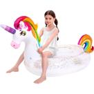 Arco-íris inflável para crianças Pool Float JOYIN Unicorn com brilhos