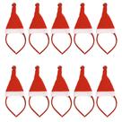 Arco Tiara De Cabelo Gorro De Papai Noel 24x12 cm 10 Peças
