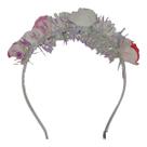 Arco Tiara Flores Carnaval EVA Brilho Fantasia Cabelo Folia