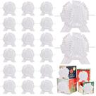 Arcos OZXCHIXU, 20 peças de organza branca, com 15 cm de diâmetro Arcos OZXCHIXU, 20 peças de organza branca, com 15 cm de diâmetro