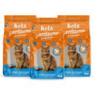 Areia de Gato Areia Sanitária Higiênica Para Gatos Anti Odor Gatíssimo Kets Premium 3 unidades