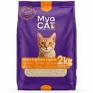 Areia Gato 2Kg Higienica Mya Cat Mandioca Natural Antiodor