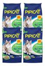 Areia Granulado Classic Pipicat 4kg Kit Com 4 Para Gatos