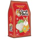 Areia granulado higienico great pets white para gatos 1,8kg