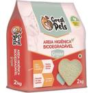 Areia Higiênica Biodegradável Milho E Mandioca Grossa Great Pets 2kg