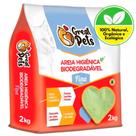 Areia Higiênica Great Pets Biodegradável Milho e Mandioca Fina 2 kg