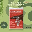 Argila Expandida 50Lts Cinexpan para Drenagem de Plantas, Vasos, Decoração, Cultivo e Jardinagem