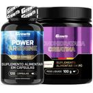 Arginina Pura 120 Caps + Creatina 100g Creapure Growth