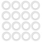Argola 27mm Plástico Branco 4mm Espessura Para Artesanato 100 Unidades