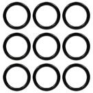 Argola 5cm Plástico Resistente Preto Para Cortinas Artesanato 100 Peças