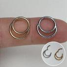 Argola aço balaustre lisa clicker dourada 1,2mm Argola aço balaustre lisa clicker dourada 1,2mm
