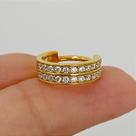 ARGOLA AÇO CONCH DUPLO CRYSTAL CLICKER - 1,3mm - Dourado com Zircônias ARGOLA AÇO CONCH DUPLO CRYSTAL CLICKER - 1,3mm - Dourado com Zircônias