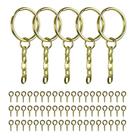 Argola Batida Dourada 23mm Com Mini Pitão Rosqueável Dourado - 100 Unidades