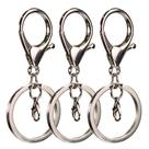 Argola Batida Para Chaveiros Com Fecho Mosquetão Metal 100 unidades