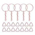 Argola Com Corrente 23mm Rosa Bebê Com Triângulo 8mm Com 500 Unidades