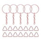Argola Com Corrente 23mm Rosa Bebê Com Triângulo 8mm Com 500 Unidades