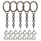 Argola Com Corrente Ouro Velho 32mm + Elo Triangulo 8mm - 20 Unidades