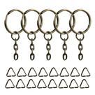 Argola Com Corrente Ouro Velho P Chaveiro 23mm + Triangulo 500 Unidades - Atacado