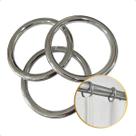 Argola Cromada Para Cortina Varão Simples Comum Ilhós Médio Fino 19mm Prateado Kit com 10. 20. 30. 40. 50. 100 Un