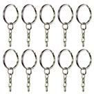 Argola De Chaveiro Com Corrente 20mm 100 Peças Prata