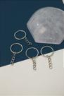 Argola de Chaveiro Modelo Italiano com 25mm e Corrente - Pacote com 100 Unidades