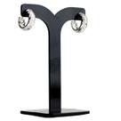 Argola de Clique Floral Banhado a Prata