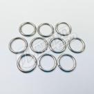 Argola de Metal 10mm Prata Niquel Aberta P/ Chaveiro - 10 unidades