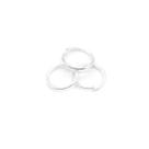 Argola Elo Metal Prata 8mm 100pçs 10g Chaveiro
