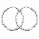 Argola em Prata 925 Sextavada Torcida - Brinco Elegante