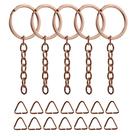 Argola Italiana 32mm e Triângulo 6mm Rose Gold 20 Unidades