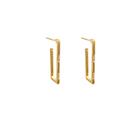 ARGOLA OURO 18k QUADRADA COM ZIRCÔNIAS ZOE