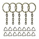 Argola Ouro Velho Com Corrente Para Chaveiro 23mm + Triangulo - 3000 Unidades