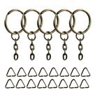 Argola Ouro Velho Para Chaveiro 23mm + Triangulo 8mm 500 Unidades - Atacado