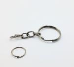 Argola para Chaveiro 22mm Batida Com Corrente Grossa + Elo Redondo 12mm (100pçs) Cod1142