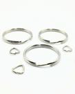 Argola para Chaveiro 22mm Batida S/ Corrente + Elo Triangulo 6mm (100pçs) Cod1137