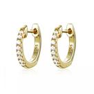 Argola Pequena em Prata 925 Com Banho em Ouro 18k e Zircônias Adulto Infantil
