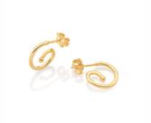 Argola pequena espiral folheado a ouro 18k/526565