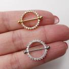Argola prata 925 mamilo circle com zircônias - 12mm Argola prata 925 mamilo circle com zircônias - 12mm