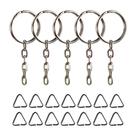 Argola Prata Reforçada 23mm + Elo Triangular 8mm - 100 Uni