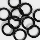Argola Preta Plástica Para Colares Artesanais 2,7cm Com 50 Unidades