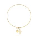 Argola Pulseira FILHO coração fio pingente menino Ouro 10k