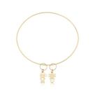 Argola Pulseira FILHOS CASAL fio pingenteS BERLOQUE Ouro 10k Argola Pulseira FILHOS CASAL fio pingenteS BERLOQUE Ouro 10k