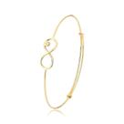 Argola Pulseira REGULÁVEL INFINITO COM PEDRA Ouro 18k Argola Pulseira REGULÁVEL INFINITO COM PEDRA Ouro 18k