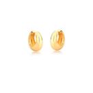 Argola redonda lisa fecho click banhada a ouro 18k zarpellon Argola redonda lisa fecho click banhada a ouro 18k zarpellon
